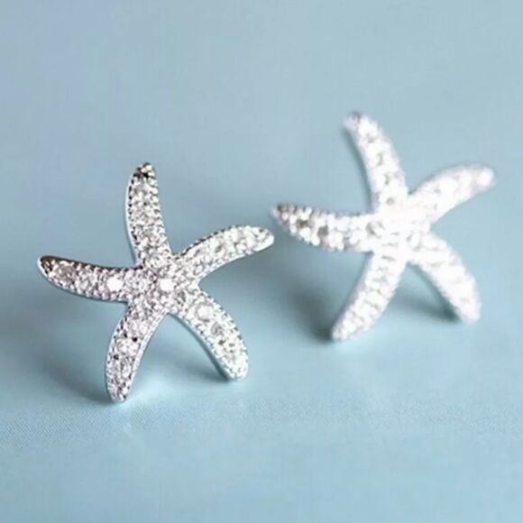 The Starfish  925 silver stud earrings - Picture 8 of 12